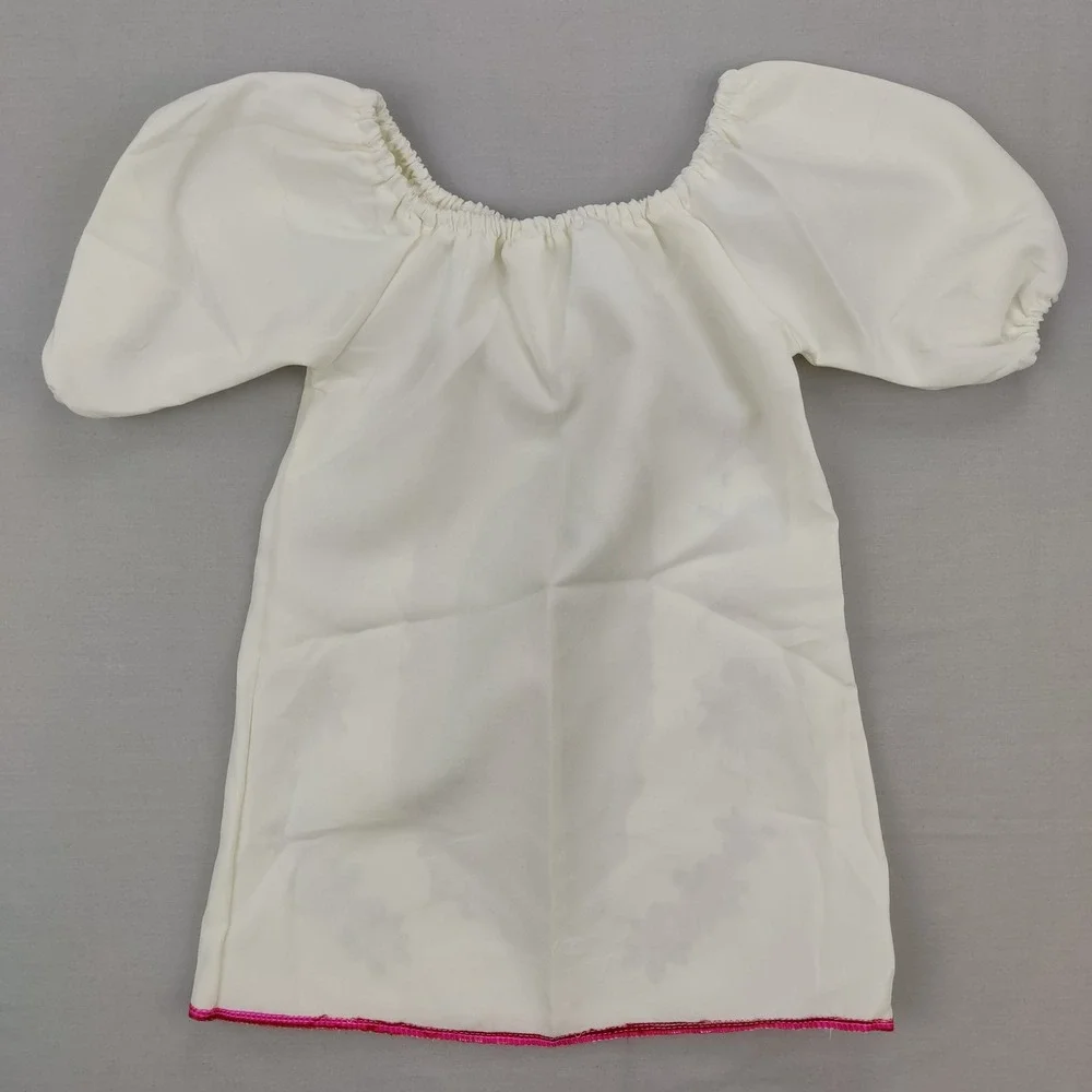 Unbranded Blouse Kids Size 2 White Our Lady of Guadalupe Peasant Graphic Top